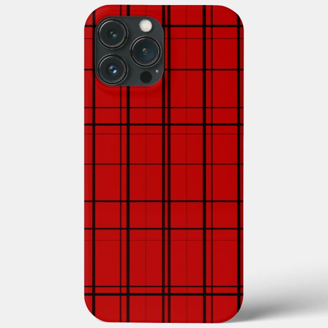 Red plaid christmas pattern Case-Mate iPhone case (Back)