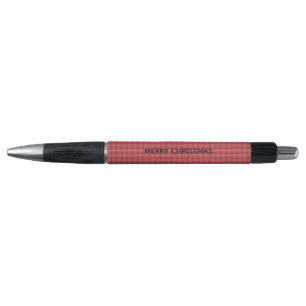 Red Plaid Custom Pen