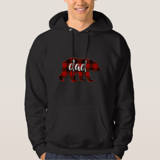 Red Plaid Dad Buffalo Matching Family Papa Pajama  Hoodie