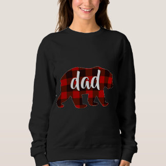 Red Plaid Dad Buffalo Matching Family Papa Pajama Sweatshirt