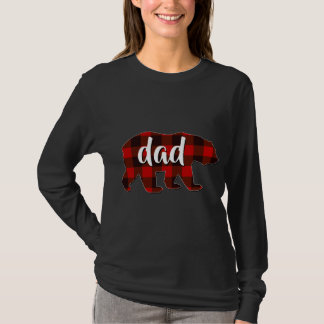 Red Plaid Dad Buffalo Matching Family Papa Pajama T-Shirt