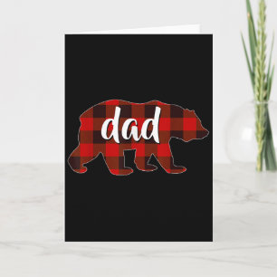 Red Plaid Dad Buffalo Matching Family Papa Pyjamas Card