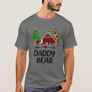 Red Plaid Daddy Bear Matching Buffalo Pajama Famil T-Shirt
