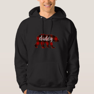 Red Plaid Daddy Buffalo Matching Family Pop Pajama Hoodie