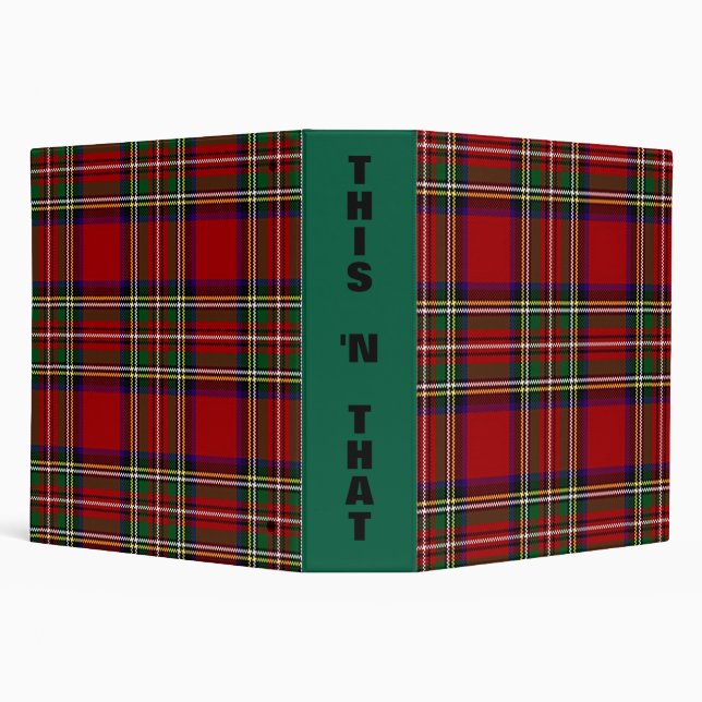 Red Plaid Design Binder (Background)