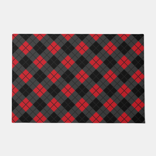 Red Plaid Doormat (Front)