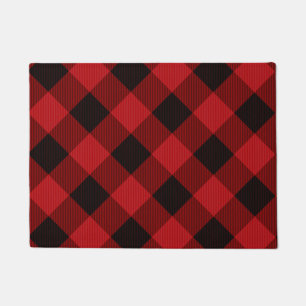 Red Plaid Doormat