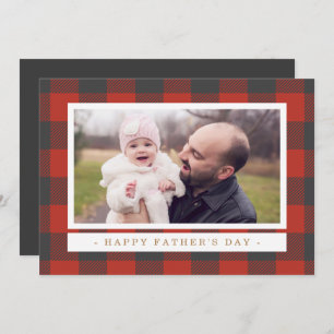 Red Plaid Father's Day Invitation