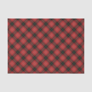Red Plaid Festive Pattern Tissue Paper for Rustic 