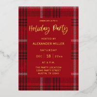 Red Plaid Flannel Holiday Party