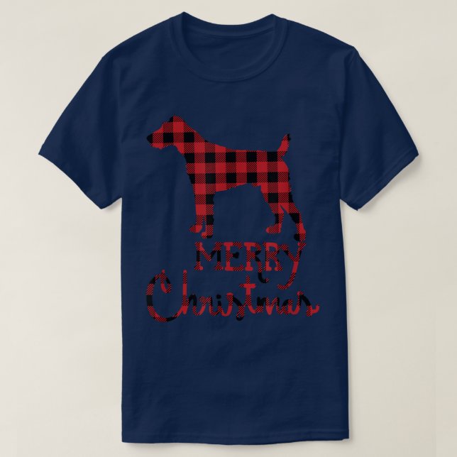 Red Plaid Fo Terrier Lover Christmas Matching Fami T-Shirt (Design Front)