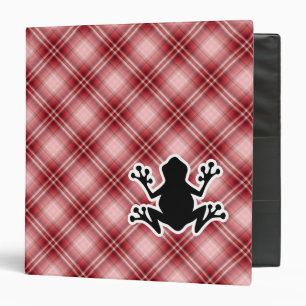 Red Plaid Frog Binder
