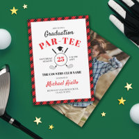 Red Plaid Golf Themed Graduation Party