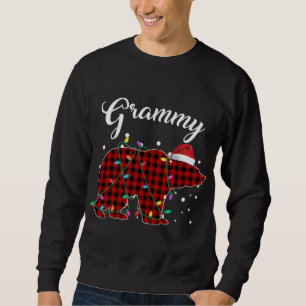 Red Plaid Grammy Bear Matching Buffalo Pajama Sweatshirt