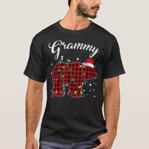 Red Plaid Grammy Bear Matching Buffalo Pajama T-Shirt