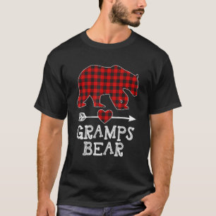 Red Plaid Gramps Bear  Matching Pajama Family  1 T-Shirt
