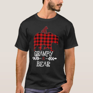 Red Plaid Grampy Bear Christmas Pajama Matching Fa T-Shirt