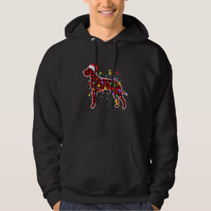 Red Plaid Great Dane Dog Christmas Pyjamas Xmas Li Hoodie