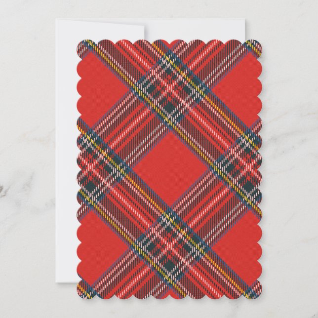 Red Plaid Holiday Card (Front)