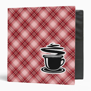 Red Plaid Hot Coffee Binder
