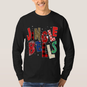 Red Plaid Jingle Bells Christmas Family Pajama T-Shirt