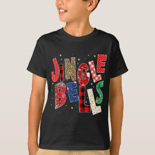 Red Plaid Jingle Bells Christmas Family Pajama T-Shirt
