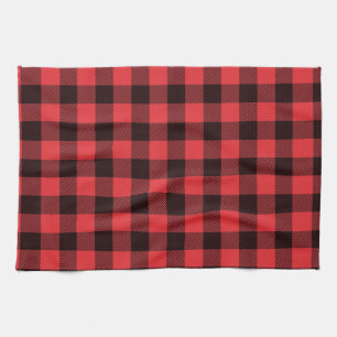 Red Plaid Kitchen Towel