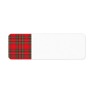Red Plaid Label