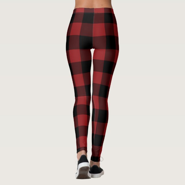 Red Plaid Leggings (Back)