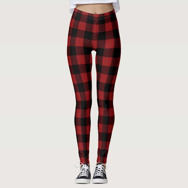 Red Plaid Leggings (Front)