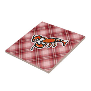 Red Plaid Lobster Tile