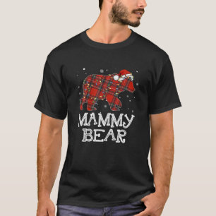 Red Plaid Mammy Bear Buffalo Family Pajama Christm T-Shirt