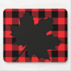 Red Plaid Maple Leaf silhouette