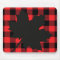 Red Plaid Maple Leaf silhouette