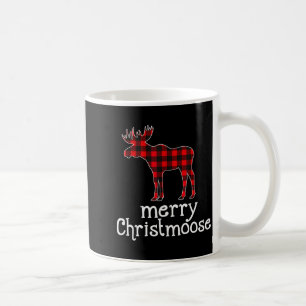 Red Plaid Merry Christmoose Christmas T Shirt Moos Coffee Mug