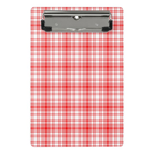 Red Plaid Mini Clipboard (Front)