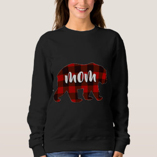 Red Plaid Mom Buffalo Matching Family Mama Pajama Sweatshirt