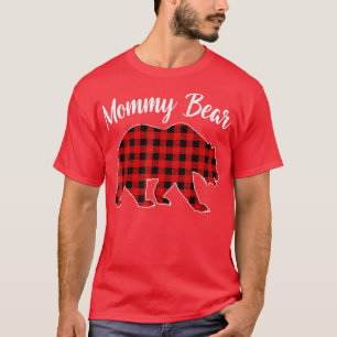 Red Plaid Mommy Bear Matching Buffalo Family Pajam T-Shirt