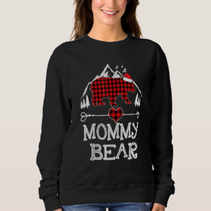 Red Plaid Mommy Bear Matching Pajama Family Sweatshirt