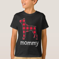 Red Plaid Mommy Boxer Dog Christmas Matching Famil