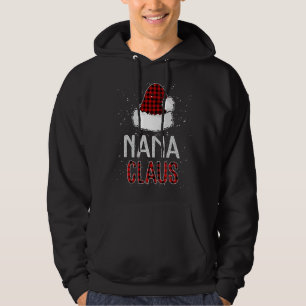 Red Plaid Nana Claus - Matching Family Funny Chris Hoodie