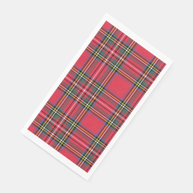 Red Plaid  Napkin (Corner)