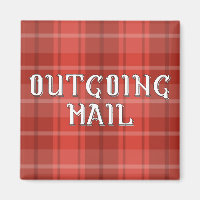 Red Plaid Outgoing Mail
