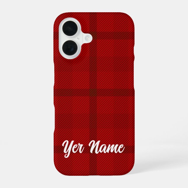 Red Plaid pattern -  iPhone 16 Case (Back)