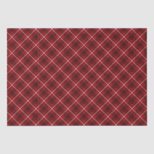 Red Plaid Pattern Tissue Paper