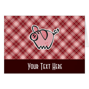 Red Plaid Pig