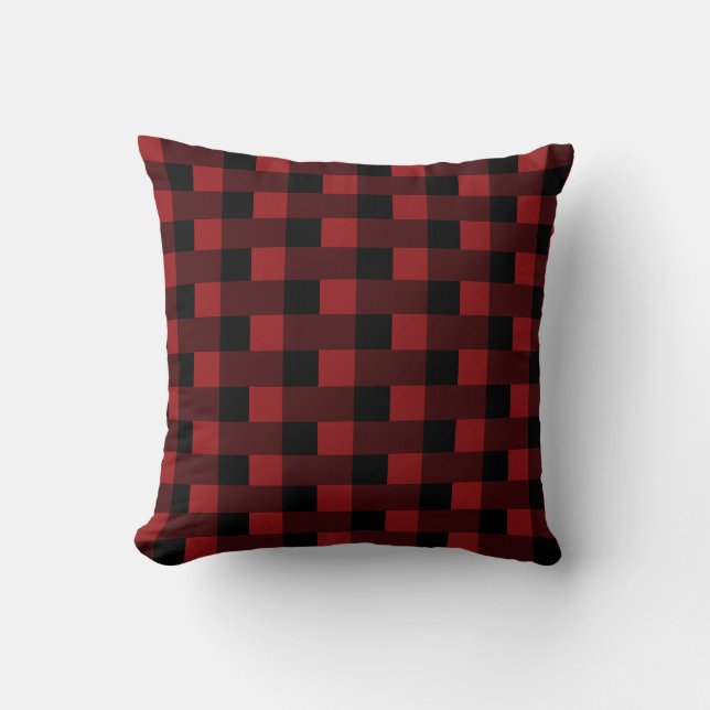 Red Plaid Pillow (Front)