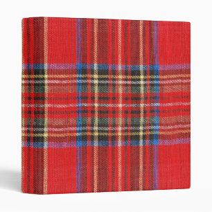 Red Plaid Print Binder