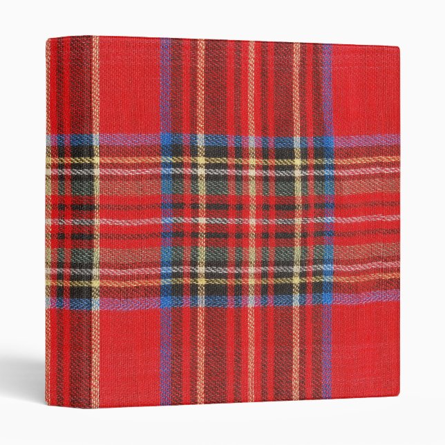 Red Plaid Print Binder (Front/Spine)