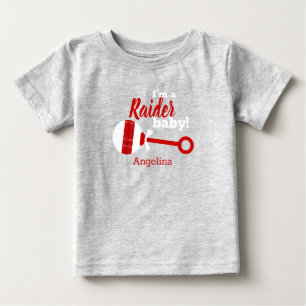 Red Plaid Rattle Raider Baby T-Shirt
